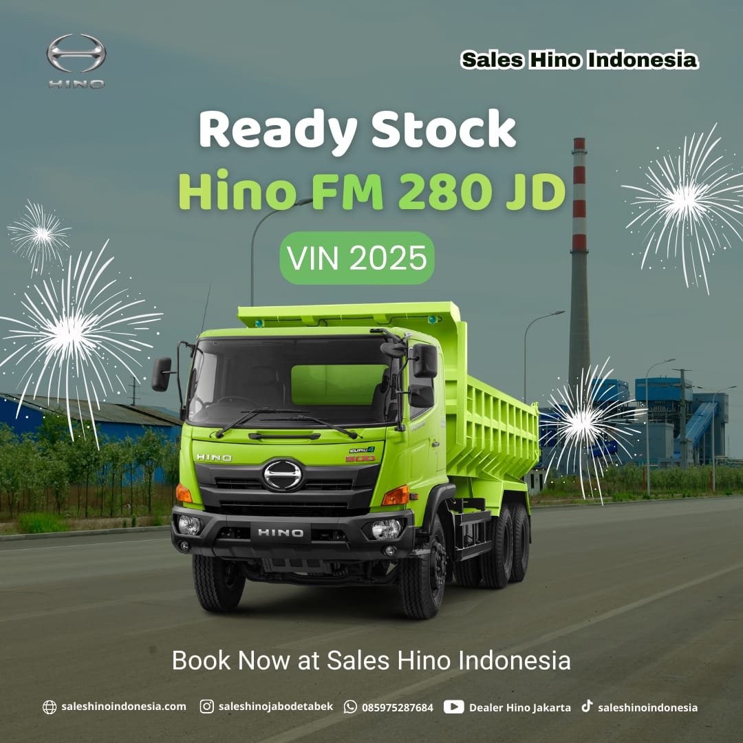 Hino Ranger FM 280 JD VIN 2025 Ready Stock, Solusi Truk Tangguh dan Irit - Dealer Hino Indonesia